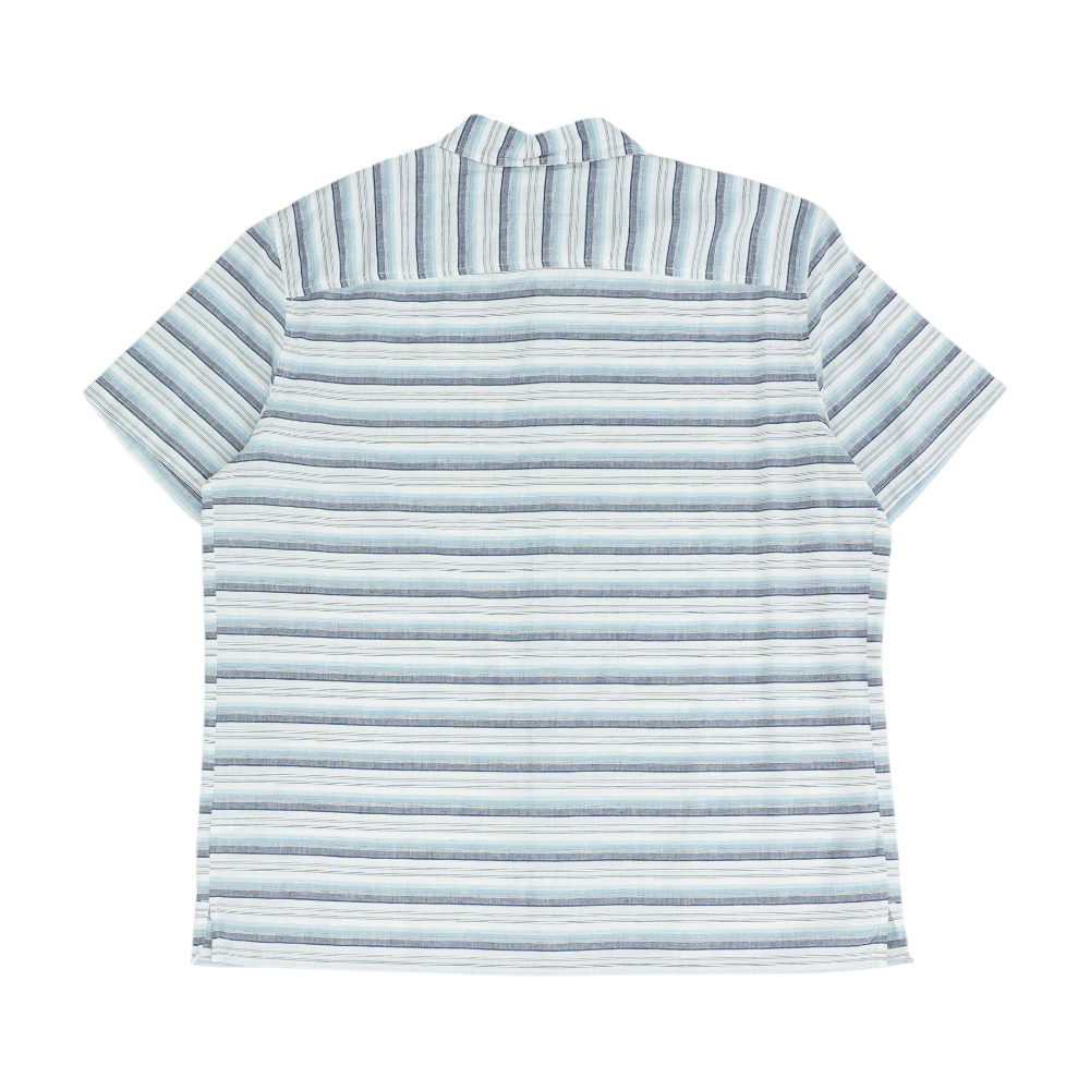 Blue Striped Short Sleeve Button Down