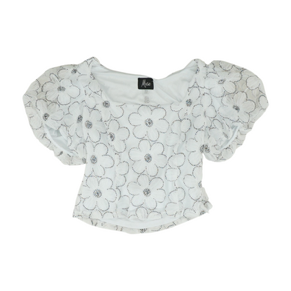 White Floral Blouse
