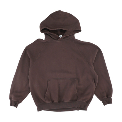 Brown Solid Hoodie Pullover