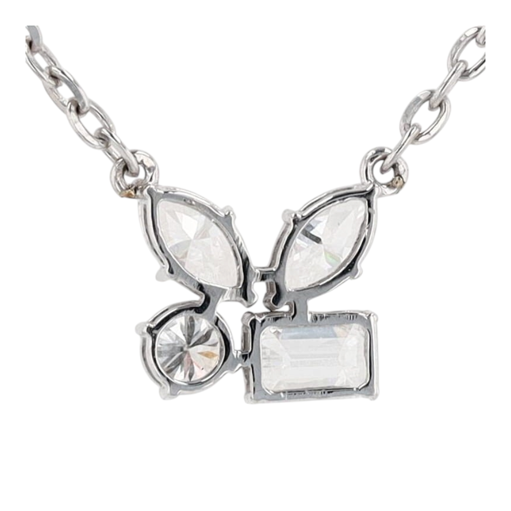 7/8 ctw 14K White Gold Lab Grown Diamond Station Necklace – Image 4