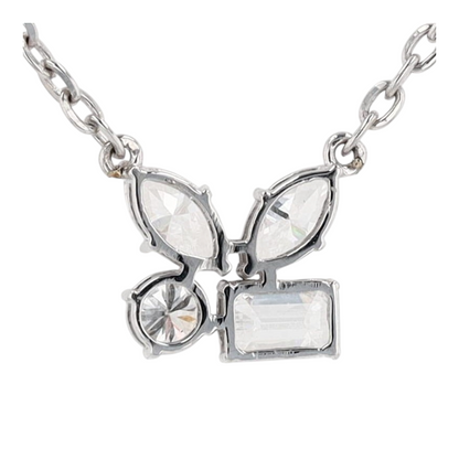 7/8 ctw 14K White Gold Lab Grown Diamond Station Necklace – Image 4
