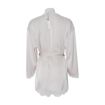 Cream Solid Robe