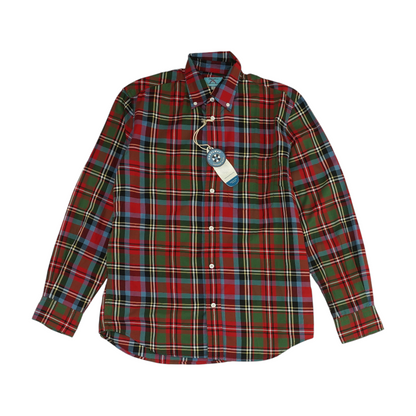Red Plaid Long Sleeve Button Down