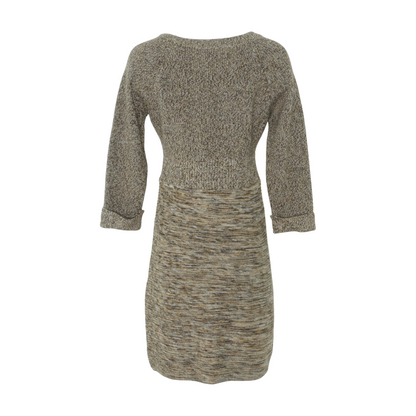 Brown Abstract Mini Dress
