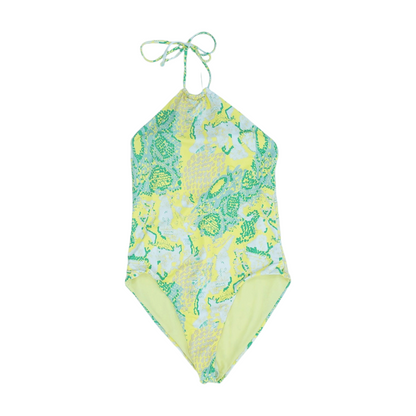 Green Abstract One-Piece