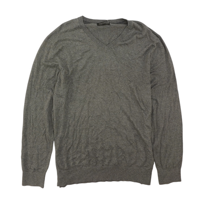 Gray Solid Pullover Sweater
