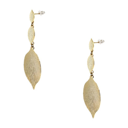 Gold Tone Signed Garcia Drop Earrings