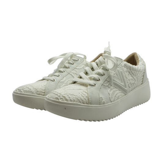 White Low-Top Athletic Shoes