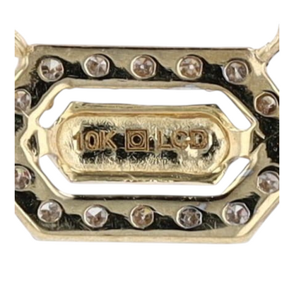1/10 ctw 10K Yellow Gold Lab Grown Diamond Station Necklace