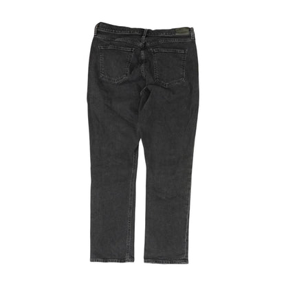 Black High Rise Straight Leg Jeans