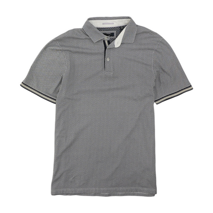 Navy Floral Short Sleeve Polo