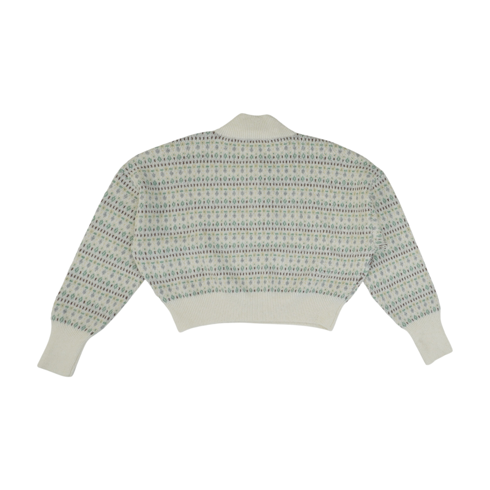 Ivory Graphic 1/4 Zip Sweater