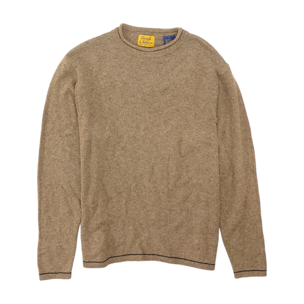 Brown Solid Pullover Sweater