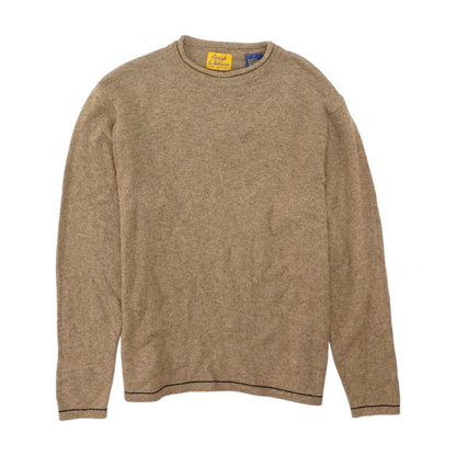 Brown Solid Pullover Sweater