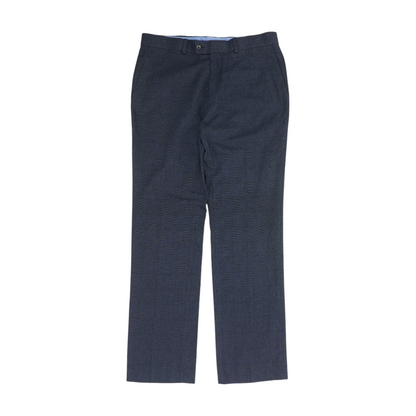 Navy Check Slim Pants
