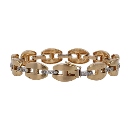 14K Yellow Gold Diamond Tennis Bracelet