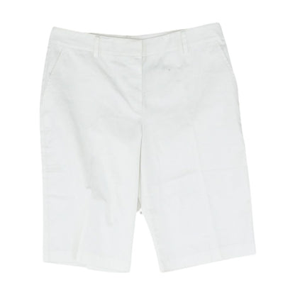 White Solid Shorts