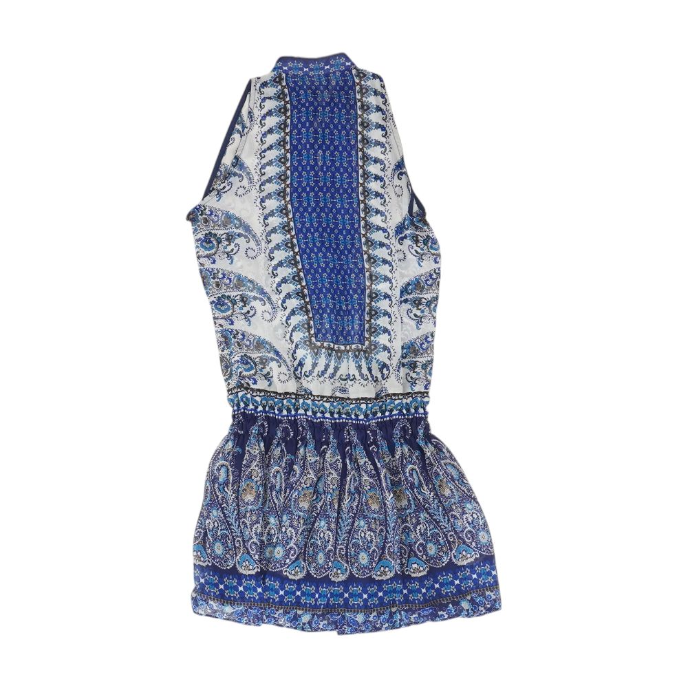 Blue Paisley Mini Dress