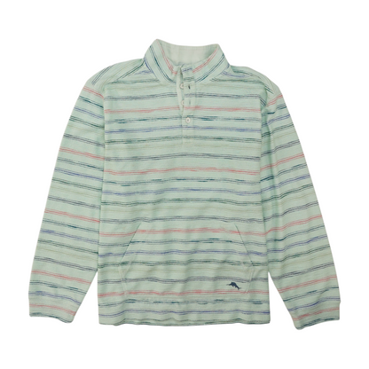 Green Striped Sweatshirt Pullover
