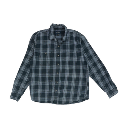 Gray Plaid Flannel Button Down
