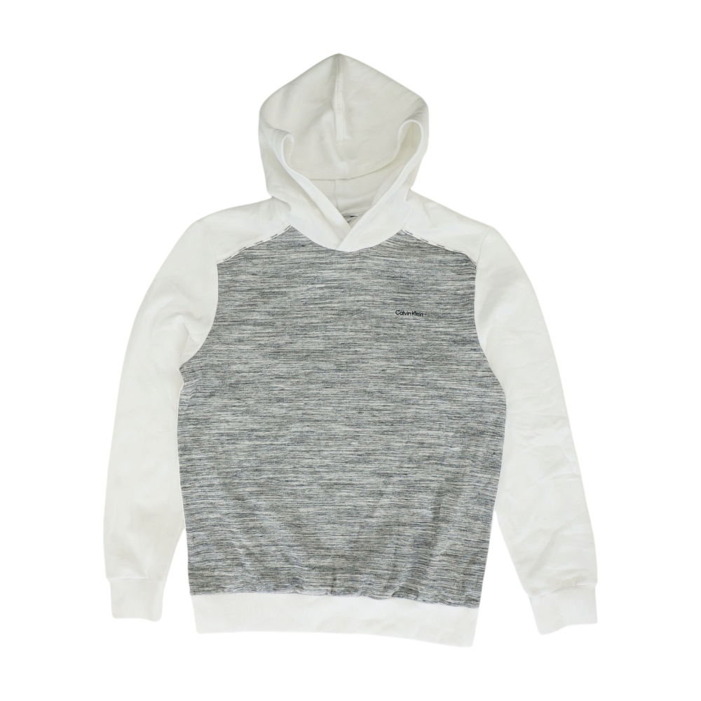 Gray Color Block Hoodie Pullover