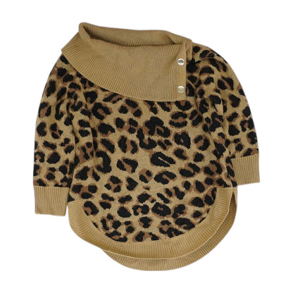 Brown Animal Print Sweater