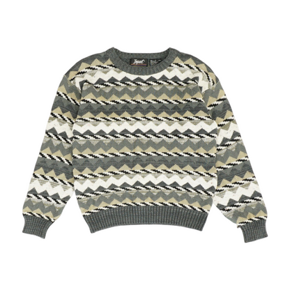 Vintage Gray Geometric Pullover Sweater