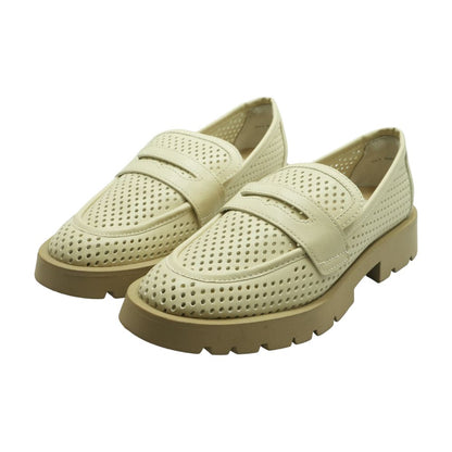 Beige Loafer Flats