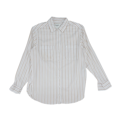 Tan Striped Button Down