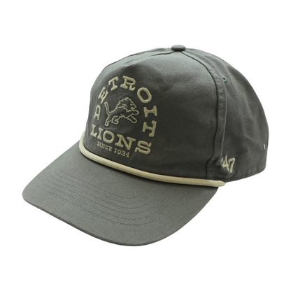 Gray Detroit Lions Ballcap Hat