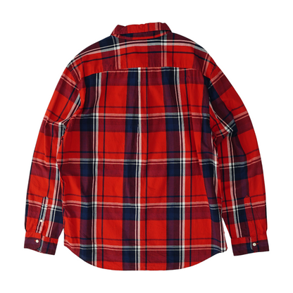 Red Plaid Long Sleeve Button Down