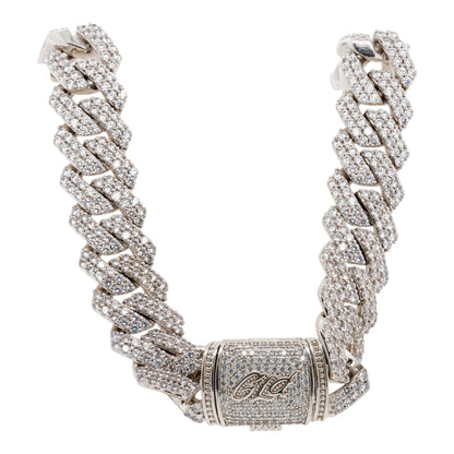 Silver Tone Sparkly Link Chain Necklace