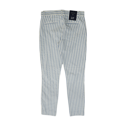 Blue Striped Skinny Pants