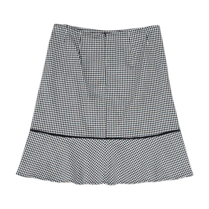 Black Check Mini Skirt