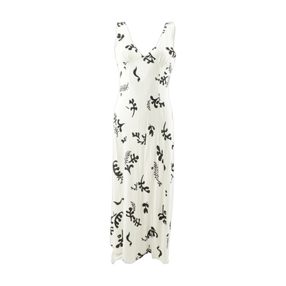 White Floral Midi Dress
