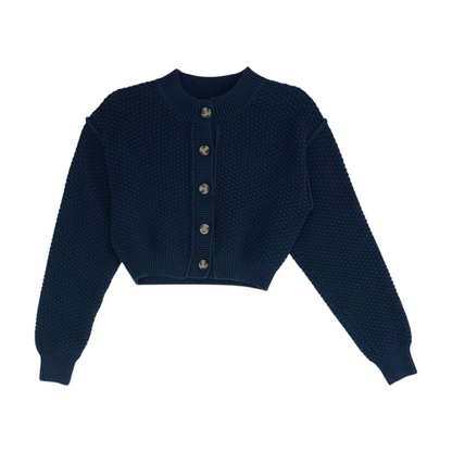 Navy Cardigan Sweater
