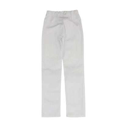White Solid Chino Pants