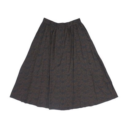 Brown Floral Maxi Skirt