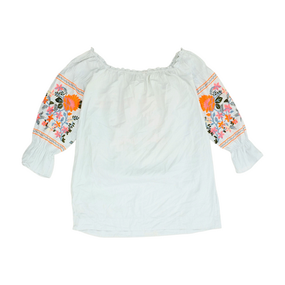 Blue Floral Blouse