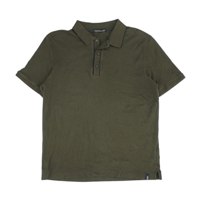 Olive Solid Short Sleeve Polo