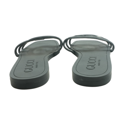 The Palma Rubber Slides in Black