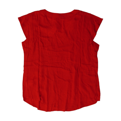 Red Petite Blouse