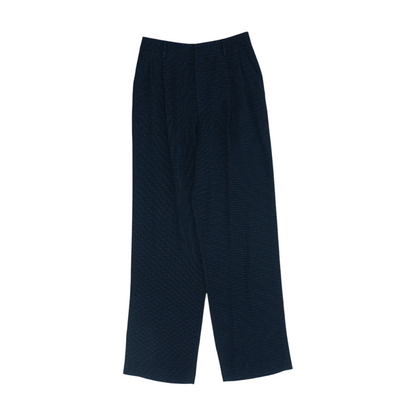 Black Striped Regular Pants