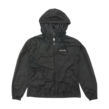 Black Solid Rain Jacket