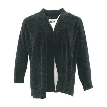 Black Solid Cardigan Sweater