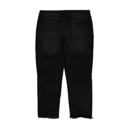 Black High Rise Slim Leg Jeans