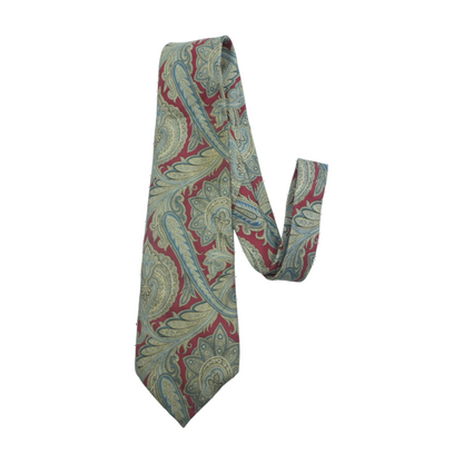 Vintage Red Paisley Neck Tie