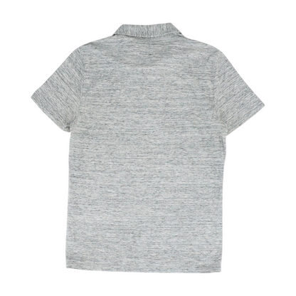 Gray Solid Short Sleeve Polo