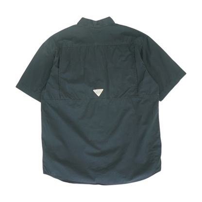 Black Solid Outdoor Button Down