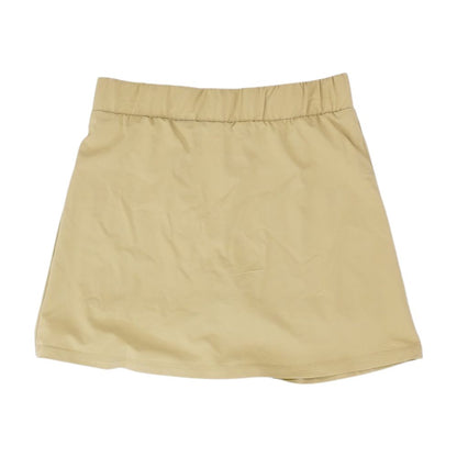 Tan Solid Skort Skirt